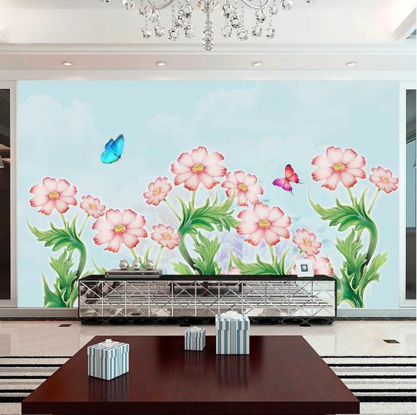 3D Nordic Fresh Flowers Wall Mural Wallpaperpe 80- Jess Art Decoration