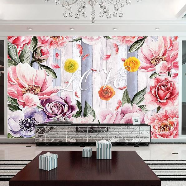 3D Nordic Fresh Flowers Wall Mural Wallpaperpe 139- Jess Art Decoration