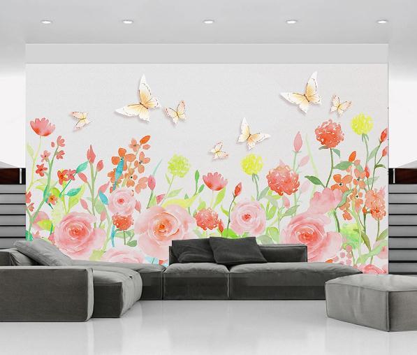 3D Nordic Fresh Flowers Wall Mural Wallpaperpe 147- Jess Art Decoration