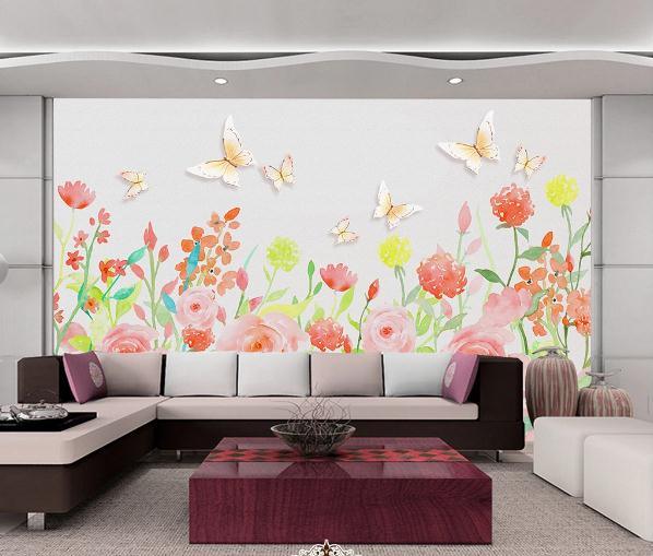 3D Nordic Fresh Flowers Wall Mural Wallpaperpe 147- Jess Art Decoration