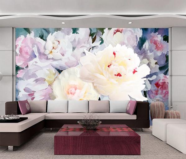 3D Nordic Fresh Flowers Wall Mural Wallpaperpe 103- Jess Art Decoration