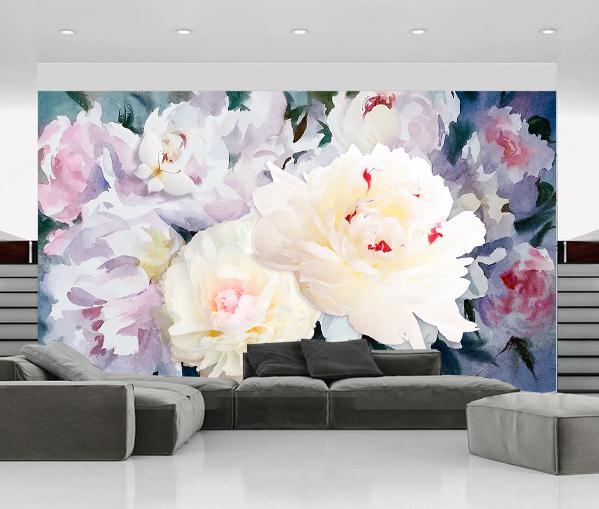 3D Nordic Fresh Flowers Wall Mural Wallpaperpe 103- Jess Art Decoration