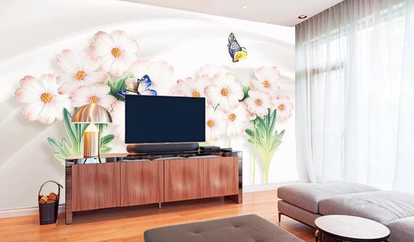 3D Nordic Fresh Flowers Wall Mural Wallpaperpe 81- Jess Art Decoration