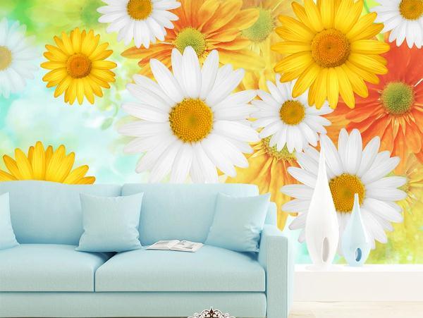 3D Nordic Fresh Flowers Wall Mural Wallpaperpe 118- Jess Art Decoration
