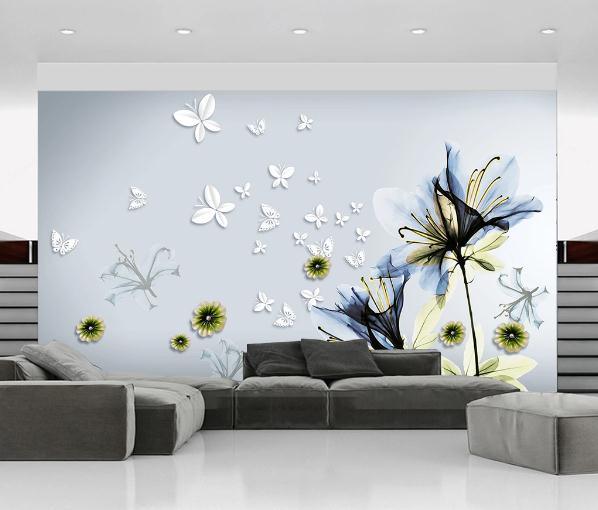 3D Nordic Fresh Flowers Wall Mural Wallpaperpe 70- Jess Art Decoration
