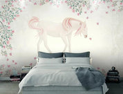 3D Cartoon Horse Flower Wall Mural Wallpaper 2- Jess Art Decoration