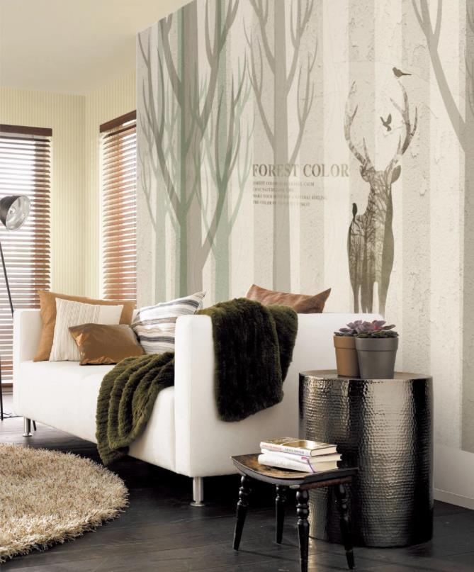 3D Nordic Forest Elk Wall Mural Wallpaper 17- Jess Art Decoration