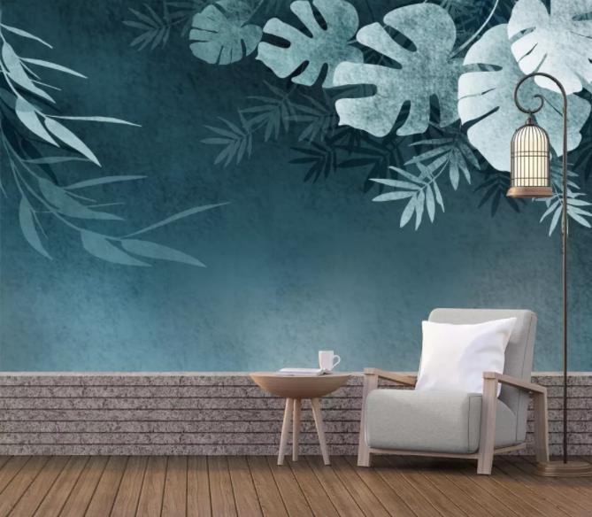3D Hand Painted Leaves Wall Mural Wallpaper 24- Jess Art Decoration
