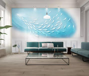 3D Blue Sea Fish Wall Mural Wallpaper 91- Jess Art Decoration