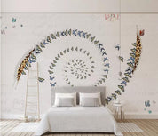 3D Retro Butterfly Wall Mural Wallpaper 122- Jess Art Decoration
