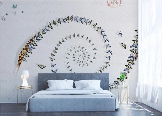3D Retro Butterfly Wall Mural Wallpaper 122- Jess Art Decoration