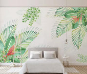 3D Hand Painted Green Leaves Wall Mural Wallpaper 55- Jess Art Decoration