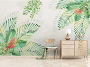 3D Hand Painted Green Leaves Wall Mural Wallpaper 55- Jess Art Decoration