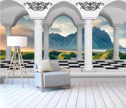 3D Roman Column Landscape Wall Mural Wallpaper 166- Jess Art Decoration
