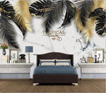 3D Black Feather Marble Wall Mural Wallpaper 223- Jess Art Decoration