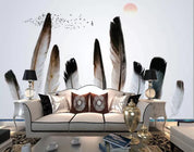 3D Brown Feather Landscape Wall Mural Wallpaper 250- Jess Art Decoration
