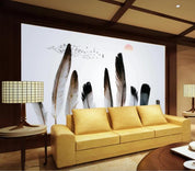 3D Brown Feather Landscape Wall Mural Wallpaper 250- Jess Art Decoration