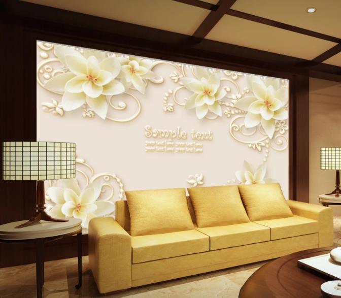3D Three Dimensional Flower Wall Mural Wallpaper 12- Jess Art Decoration