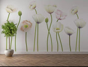 3D White Flowers Wall Mural Wallpaper 9- Jess Art Decoration