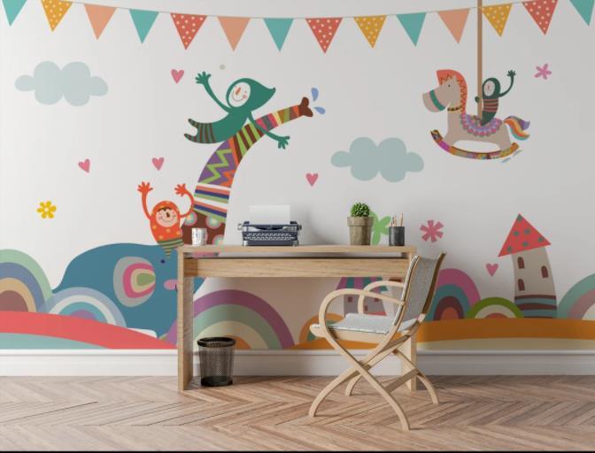 3D Cartoon Animal House Wall Mural Wallpaper 14- Jess Art Decoration