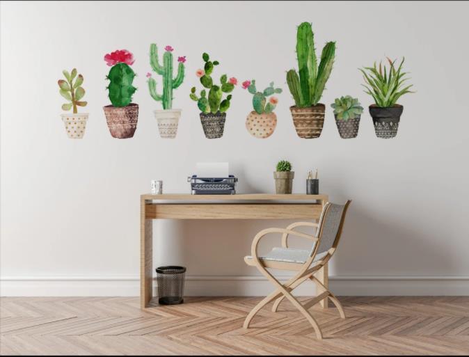 3D Green Cactus Wall Mural Wallpaper 29- Jess Art Decoration