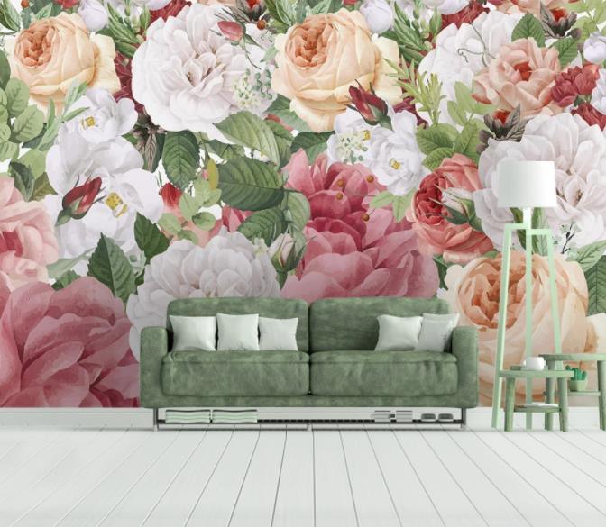 3D Hand Painted Rose Wall Mural Wallpaper 39- Jess Art Decoration