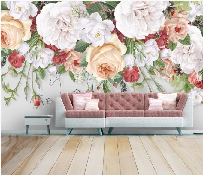 3D Hand Painted Rose Wall Mural Wallpaper 40- Jess Art Decoration