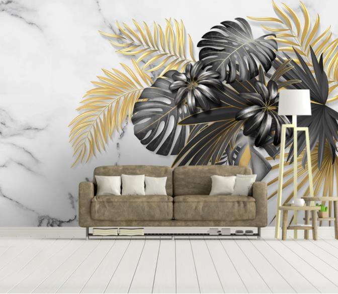 3D Tropical Green Leaves Wall Mural Wallpaper 44- Jess Art Decoration