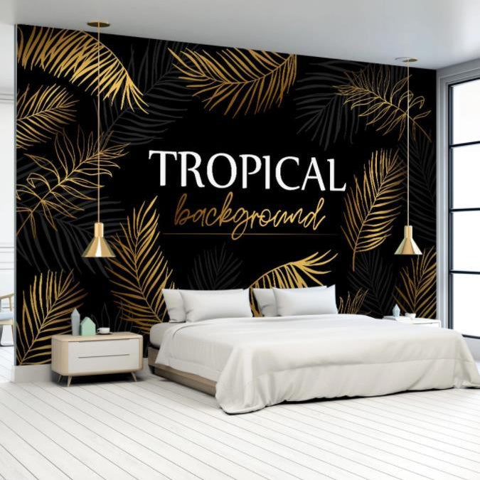 3D Tropical Green Leaves Wall Mural Wallpaper 45- Jess Art Decoration