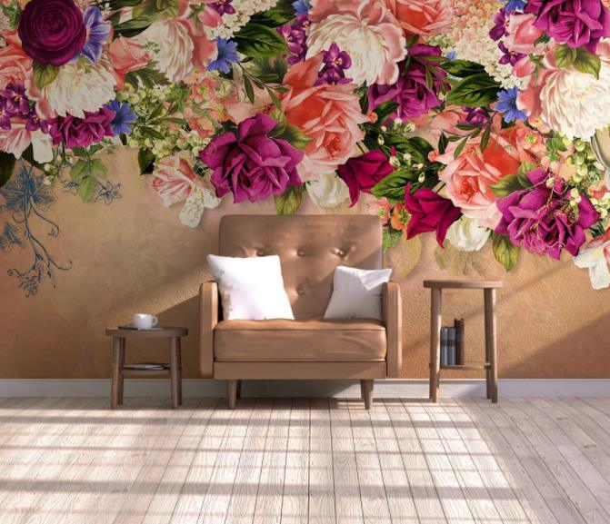 3D Hand Painted Rose Wall Mural Wallpaper 55- Jess Art Decoration