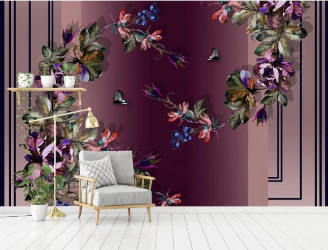 3D Purple Rose Wall Mural Wallpaper 58- Jess Art Decoration