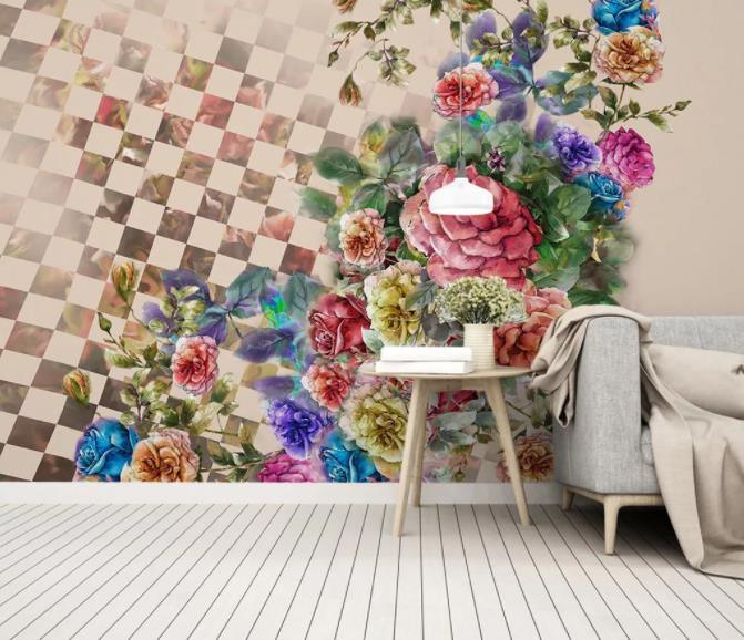 3D Watercolor Pink Rose Wall Mural Wallpaper 59- Jess Art Decoration
