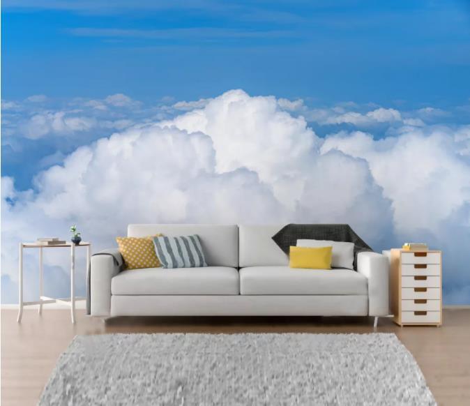 3D Blue Sky White Cloud Wall Mural Wallpaper 99- Jess Art Decoration