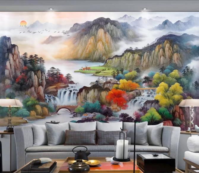 3D Landscape Painting Wall Mural Wallpaper 149- Jess Art Decoration