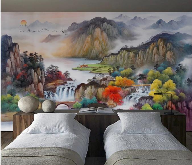 3D Landscape Painting Wall Mural Wallpaper 149- Jess Art Decoration