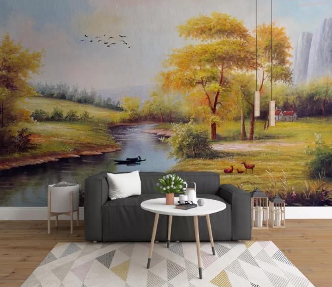 3D Landscape Painting Wall Mural Wallpaper 150- Jess Art Decoration