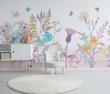 3D Hand Painted Flower Butterfly Wall Mural Wallpaper 154- Jess Art Decoration
