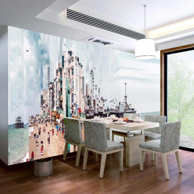 3D Hand Drawn City Pattern Wall Mural Wallpaper 186- Jess Art Decoration