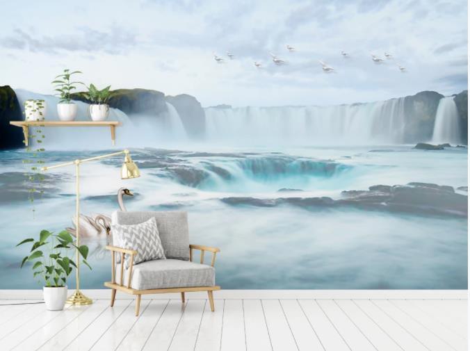 3D Waterfall Landscape Wall Mural Wallpaper 197- Jess Art Decoration