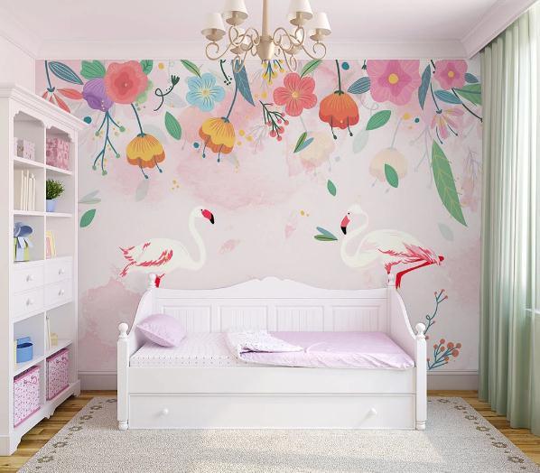 3D Watercolor Pink Flowers Wall Mural Wallpaper 28- Jess Art Decoration