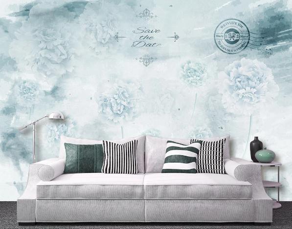 3D Hand Painted Grey Dandelion Wall Mural Wallpaper 30- Jess Art Decoration