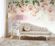 3D Hand Painted Pink Rose Wall Mural Wallpaper 49- Jess Art Decoration