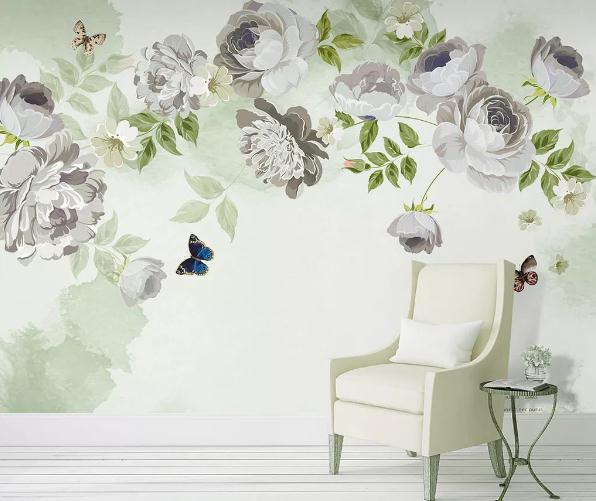 3D Hand Painted Rose Wall Mural Wallpaper 32- Jess Art Decoration