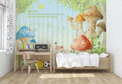 3D Cartoon Mushrooms Wall Mural Wallpaper 33- Jess Art Decoration