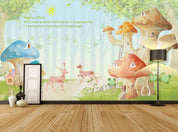 3D Cartoon Mushrooms Wall Mural Wallpaper 33- Jess Art Decoration