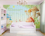 3D Cartoon Mushrooms Wall Mural Wallpaper 33- Jess Art Decoration