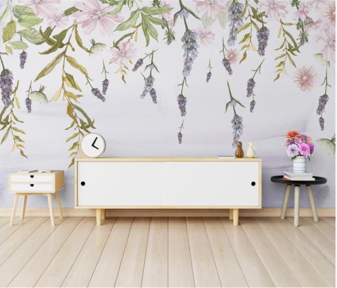 3D Hand Painted Flower Butterfly Wall Mural Wallpaper 262- Jess Art Decoration