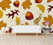 3D Hand Painted Leaves Wall Mural Wallpaper 285- Jess Art Decoration