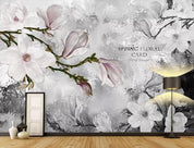 3D Hand Painted Flower White Wall Mural Wallpaper 57- Jess Art Decoration