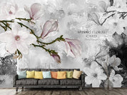 3D Hand Painted Flower White Wall Mural Wallpaper 57- Jess Art Decoration